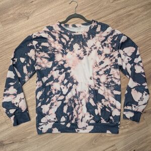 Men's Tie-Dye Sweater - Pink and Black